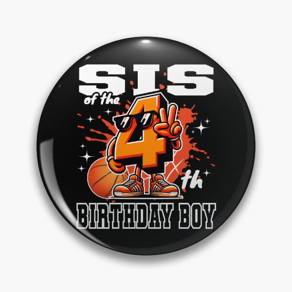 Item preview, Sis Of The Birthday Boy 4th Basketball Family B-day Theme designed and sold by Jungle Hub.