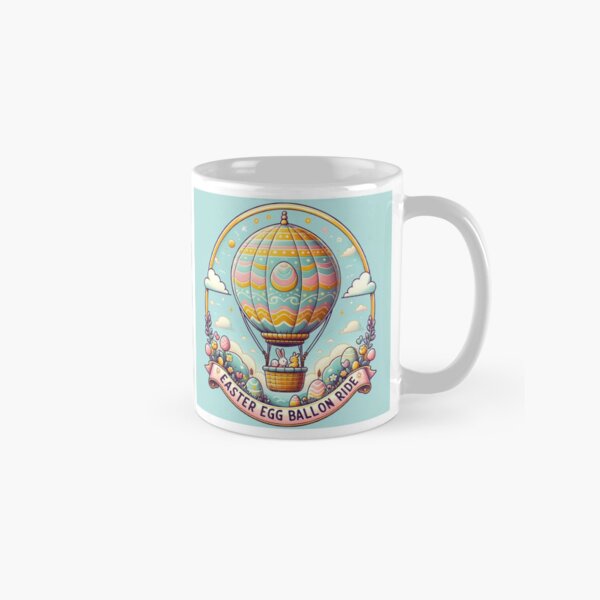 Item preview, Easter Egg Balloon Ride - Soaring Spring Adventure Mug designed and sold by Kookie Tarp.