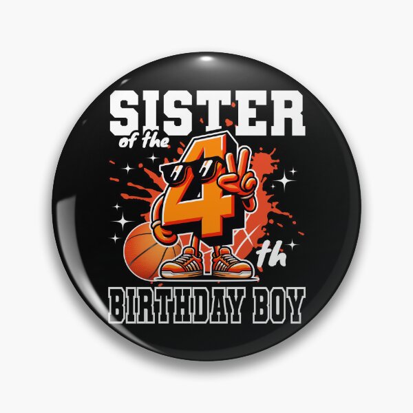 Item preview, Sister Of The Birthday Boy 4th Basketball Family B-day Theme designed and sold by Jungle Hub.