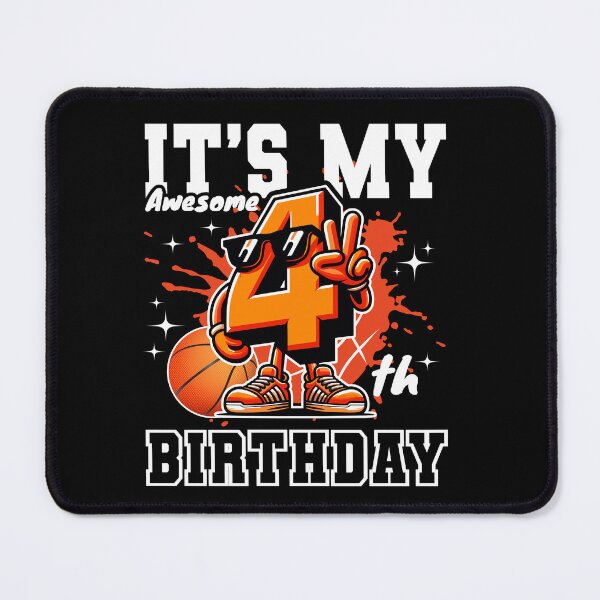 Item preview, It's My Birthday Boy 4th Basketball Family B-day Party designed and sold by Jungle Hub.