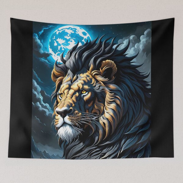 Item preview, Black Dragon Lion Portrait, Ai Generated Art  designed and sold by ACC .