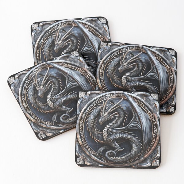 Item preview, Stunning dragon fantasy style, stone engraving designed and sold by MojennEditions.