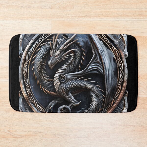 Item preview, Stunning dragon fantasy style, stone engraving designed and sold by MojennEditions.