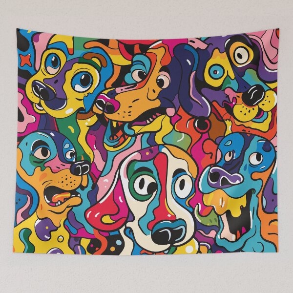 Item preview, Colorful Canine Capers: Dogs in a Whirl of Hues designed and sold by Ipek Morel.