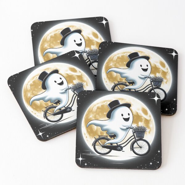 Item preview, Cute Ghost Ghostie Cycling designed and sold by Simplybe1.