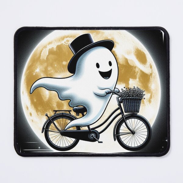 Item preview, Cute Ghost Ghostie Cycling designed and sold by Simplybe1.