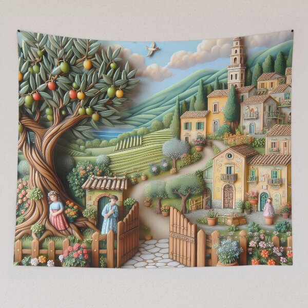 Item preview, Enchanted Italian Village designed and sold by Patriot Artyfact.
