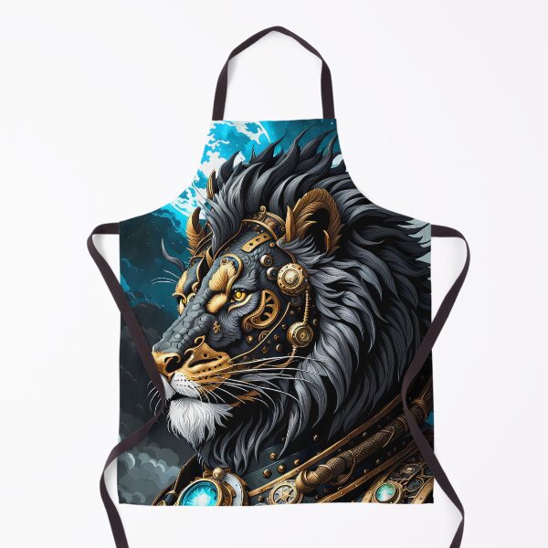 Item preview, Steampunk Black Lion Portrait, Ai Generated Art  designed and sold by ACC .