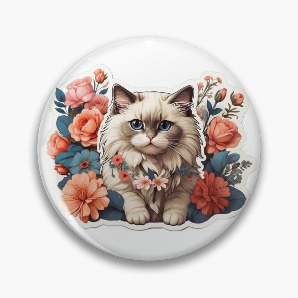 Item preview, Adorable Ragdoll Cat Sticker: Perfect for Cat Lovers designed and sold by Fluffy Art Design.