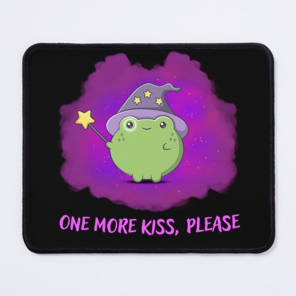 Item preview, Wizard frog wants more Kiss - Cute Kawaii Frog  designed and sold by ButtonBonanza.