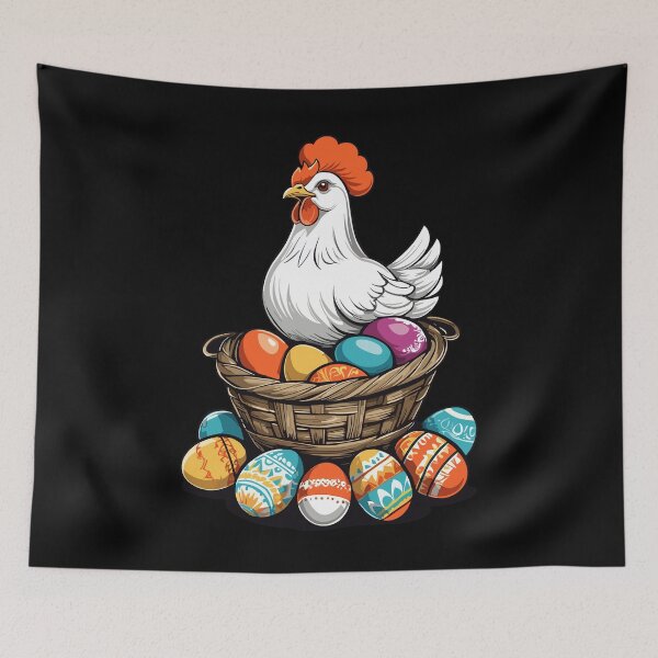Item preview, Easter Chicken Colorful Cute Funny Easter Eggs Nest designed and sold by LuminOrb.