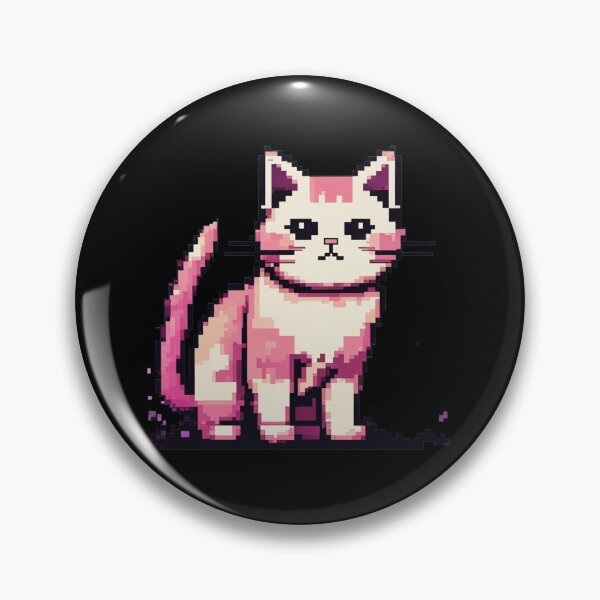 Item preview, Grumpy Pixel Cat, Retro Kawaii, Cartoon Kitty designed and sold by Burn-Ego.