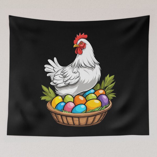 Item preview, Easter Chicken Colorful Cute Funny Easter Eggs Nest designed and sold by LuminOrb.