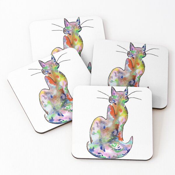 Item preview, Watercolor Splash Cat designed and sold by SoleiaFlur.