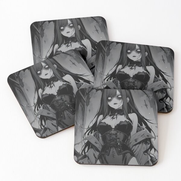 Item preview, Creepy Anime Girl Monochrome Gothic Corset Scary Jacket designed and sold by PixiAnime.