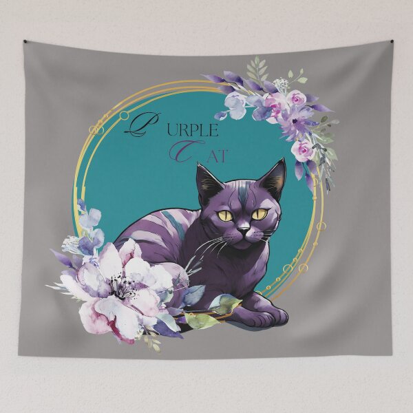 Item preview, PURPLE CAT ART DESIGN  designed and sold by asudesign.
