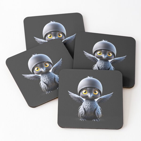Item preview, A delightful and playful 3D illustration of a friendly Cute Crow with vibrant fur and expressive eyes designed and sold by yeekazar.