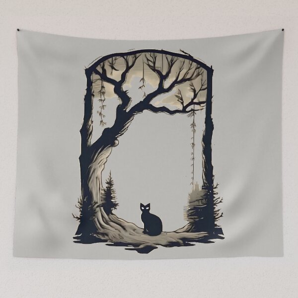 Item preview, old tree and cat designed and sold by agaksiazek.