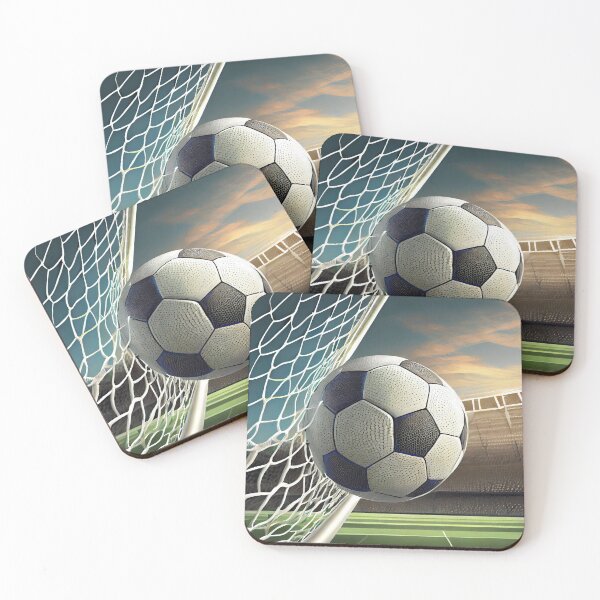 Item preview, Soccer ball hitting the back of the net designed and sold by Gegenpress Design.