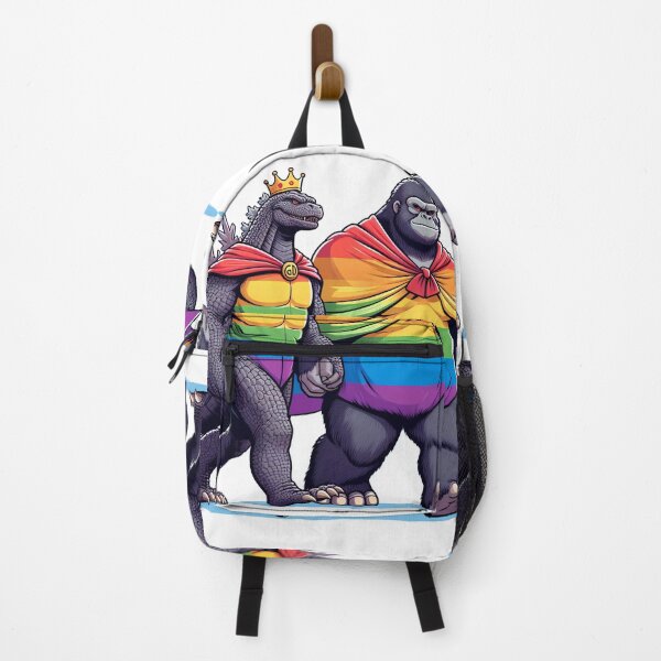 Aperçu de l'œuvre Fierté - LGBTQ Godzilla King Kong - Droits des homosexuels créée et vendue par BobaTeeStore.