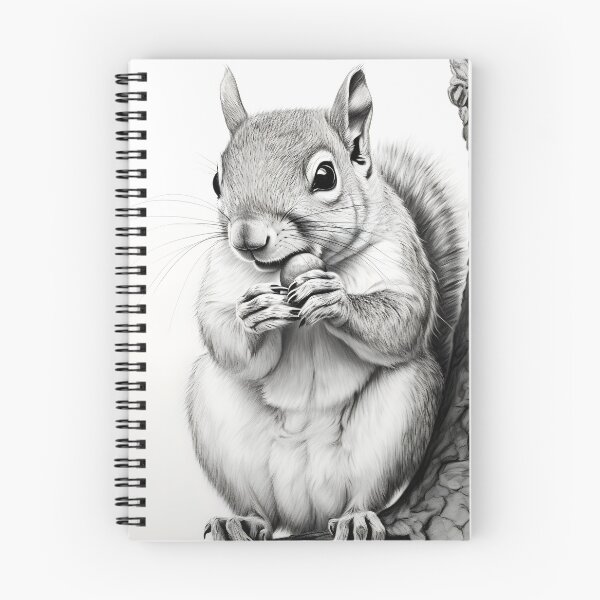 Item preview, Black and white Squirrel pencil drawing designed and sold by Pencil-Art.