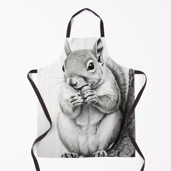 Item preview, Black and white Squirrel pencil drawing designed and sold by Pencil-Art.