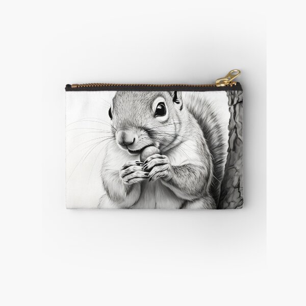 Item preview, Black and white Squirrel pencil drawing designed and sold by Pencil-Art.