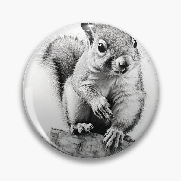 Item preview, Black and white Squirrel pencil drawing designed and sold by Pencil-Art.
