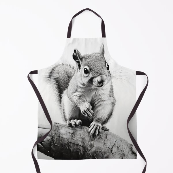 Item preview, Black and white Squirrel pencil drawing designed and sold by Pencil-Art.