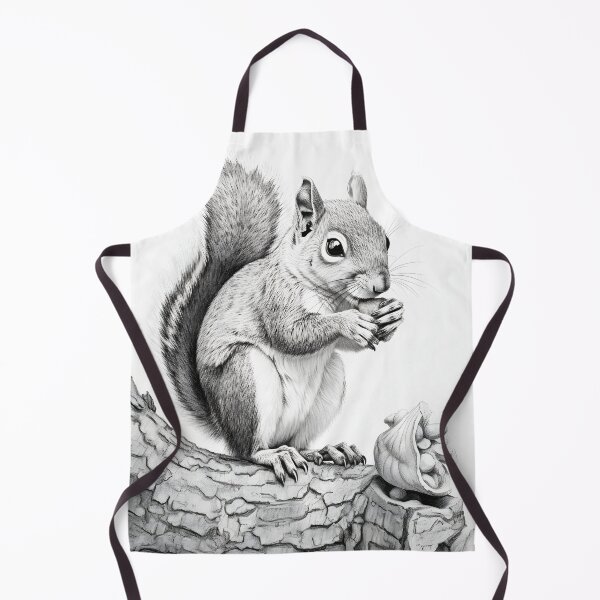 Item preview, Black and white Squirrel pencil drawing designed and sold by Pencil-Art.