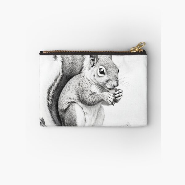 Item preview, Black and white Squirrel pencil drawing designed and sold by Pencil-Art.