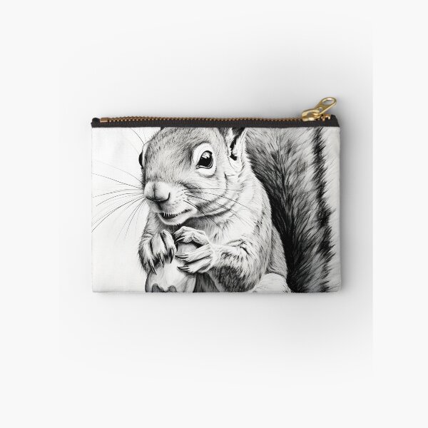 Item preview, Black and white Squirrel pencil drawing designed and sold by Pencil-Art.
