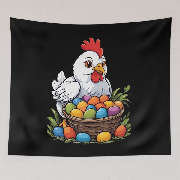 Item preview, Easter Chicken Colorful Cute Funny Easter Eggs Nest designed and sold by LuminOrb.