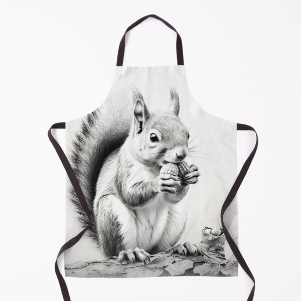 Item preview, Black and white Squirrel pencil drawing designed and sold by Pencil-Art.