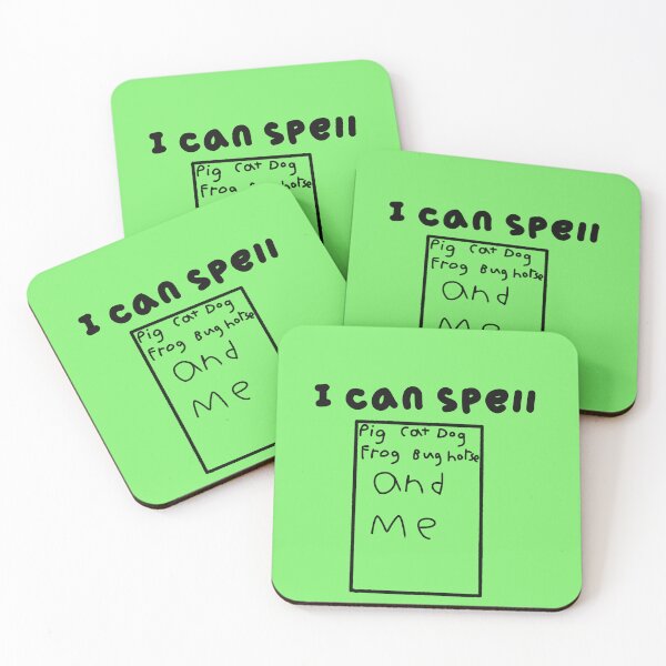 Item preview, "I can spell pig cat dog bug horse and me" Text - Quirky designed and sold by jolabrese.