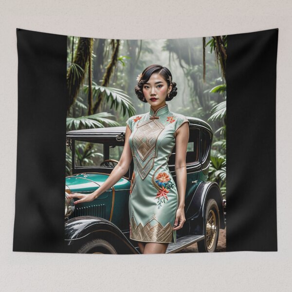 Item preview,  Pretty Women In Chinese Dress Old car designed and sold by NPC-Trader.