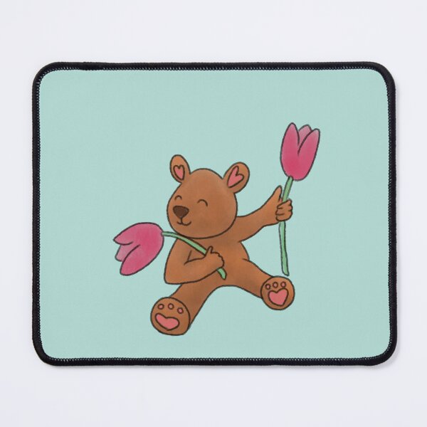 Item preview, Cute Teddy Bear With Tulips designed and sold by HugSomeNettles.