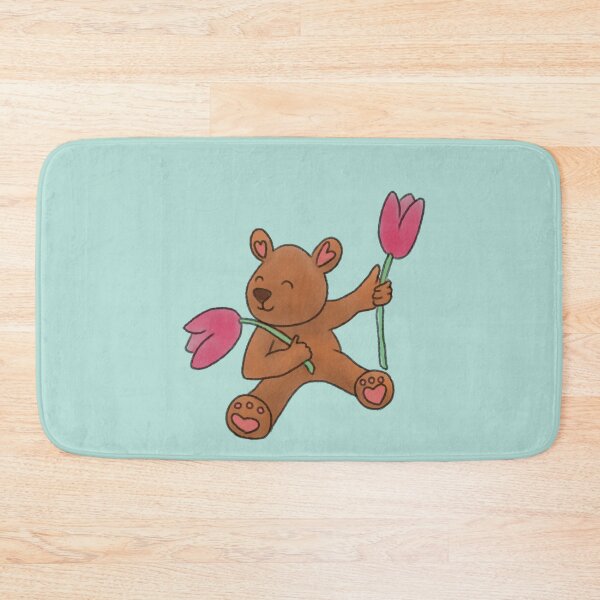 Item preview, Cute Teddy Bear With Tulips designed and sold by HugSomeNettles.