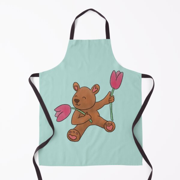 Item preview, Cute Teddy Bear With Tulips designed and sold by HugSomeNettles.