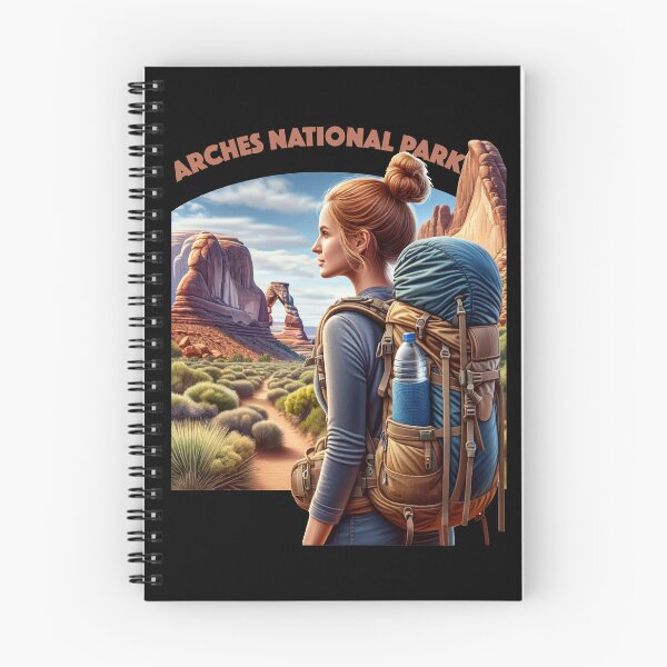 Item preview, Arches National Park woman hiker designed and sold by NPStudio.