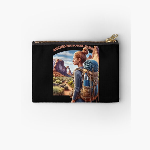 Item preview, Arches National Park woman hiker designed and sold by NPStudio.