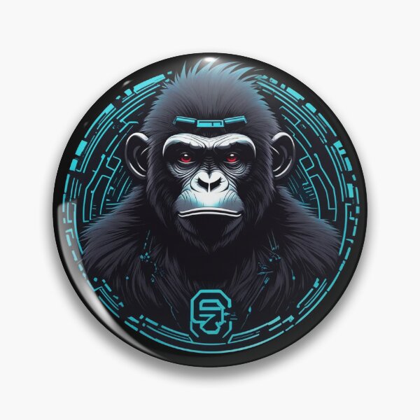 Item preview, Techno Chimp, Cyberpunk Ape, Unique Logo Design designed and sold by Burn-Ego.