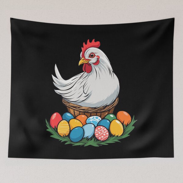Item preview, Easter Chicken Cute Funny Colorful Easter Eggs Nest designed and sold by LuminOrb.