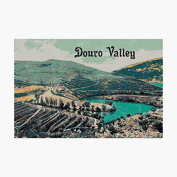 Aperçu de l'œuvre Illustration vibrante de la vallée du Douro créée et vendue par Lemomo-artworks.
