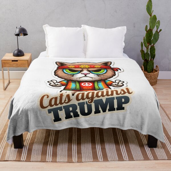 Item preview, Hippie Cat against Trump designed and sold by ThisDress.