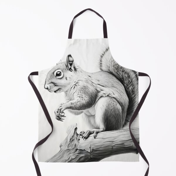 Item preview, Black and white Squirrel pencil drawing designed and sold by Pencil-Art.