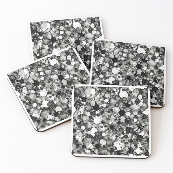 Item preview, Abstract Black & White Alcohol Ink Pattern Monochrome designed and sold by ShaViArt.