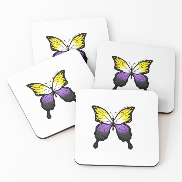 Item preview, Nonbinary Pride Butterfly designed and sold by Toki's Workshop.