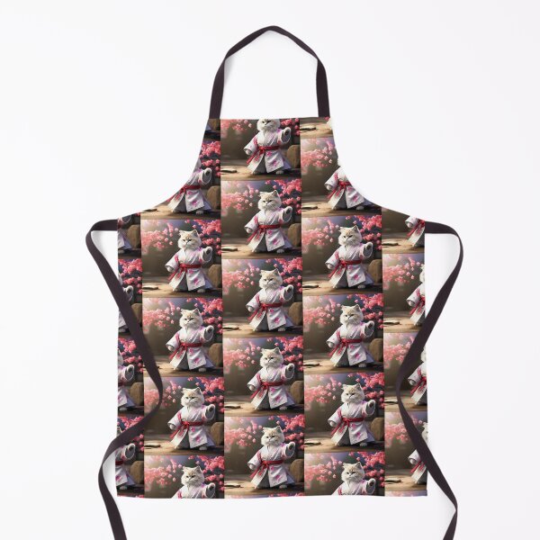 Item preview, CAT AND WHITE KIMONO designed and sold by AmazingBackDrop.