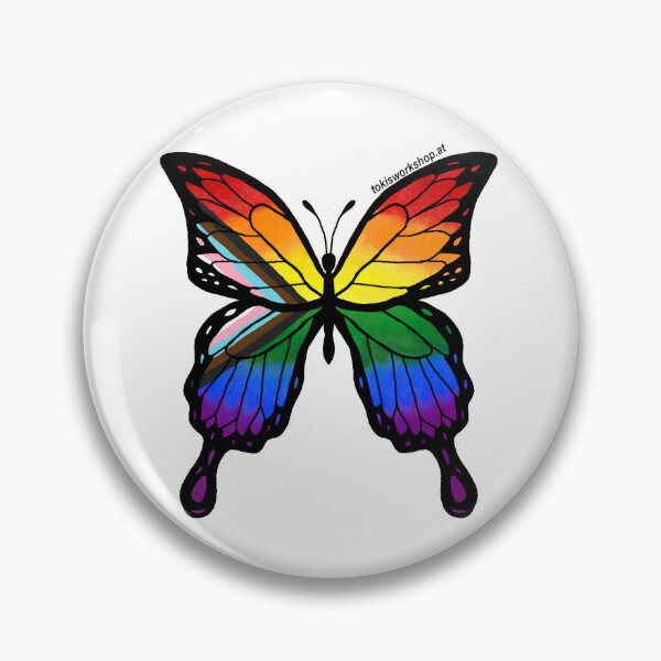 Item preview, Progress Pride Butterfly designed and sold by Toki's Workshop.